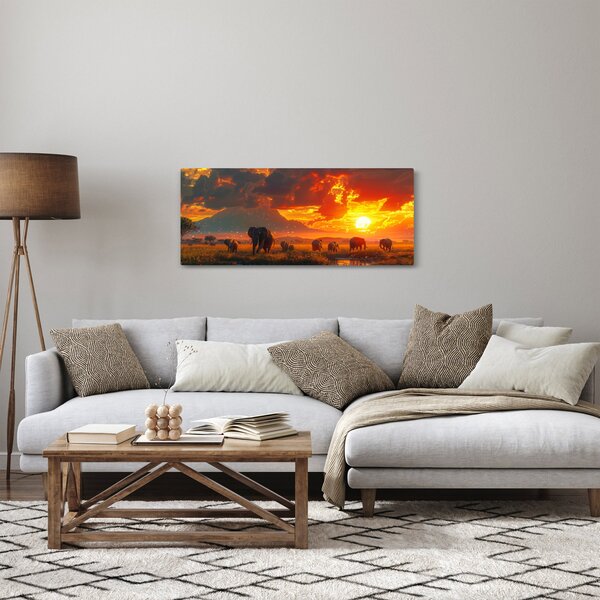 Slika - Krdo slonova (120x50 cm)