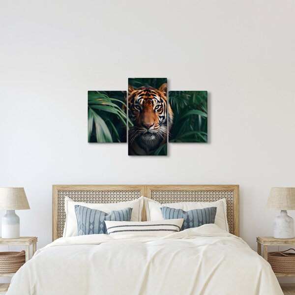 Slika - Portret tigra u džungli (90x60 cm)