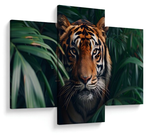 Slika - Portret tigra u džungli (90x60 cm)