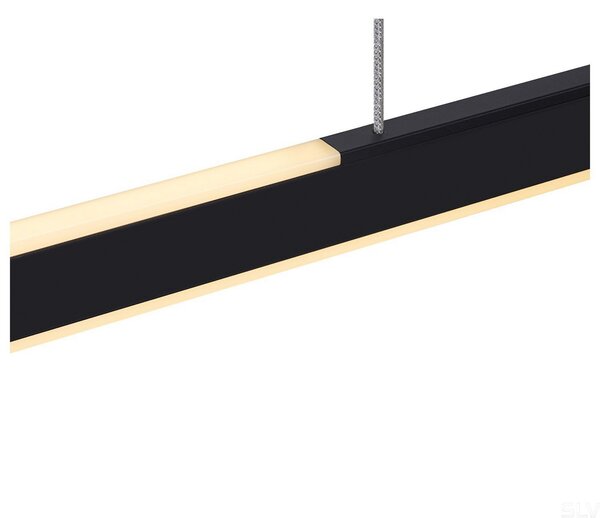 Viseće Svjetiljka SLV, One Linear, prigušiv, Crno, Kuhinja, Metal, Moderan