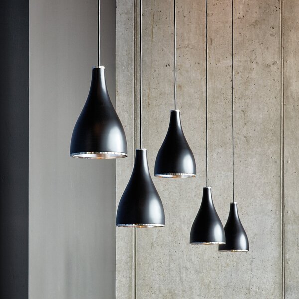 Viseće Svjetiljka Serien Lighting, One Eighty Suspension Adjustab, prigušiv, Crno, Dnevna soba, Metal, Dizajn
