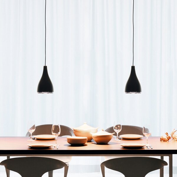 Viseće Svjetiljka Serien Lighting, One Eighty Suspension Adjustab, prigušiv, Crno, Dnevna soba, Metal, Dizajn