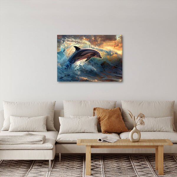 Slika - Delfin, ilustracije (70x50 cm)