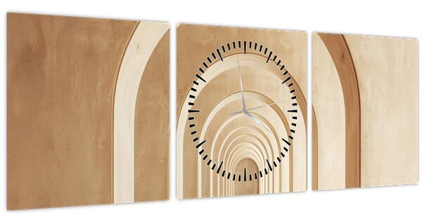 Slika - Bež prolaz (sa satom) (90x30 cm)