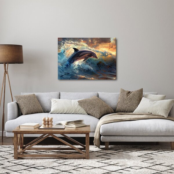 Slika - Delfin, ilustracije (70x50 cm)
