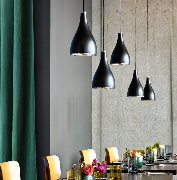 Viseće Svjetiljka Serien Lighting, One Eighty Suspension Adjustab, prigušiv, Crno, Dnevna soba, Metal, Dizajn