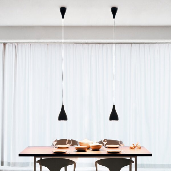 Viseće Svjetiljka Serien Lighting, One Eighty Suspension Adjustab, prigušiv, Crno, Dnevna soba, Metal, Dizajn