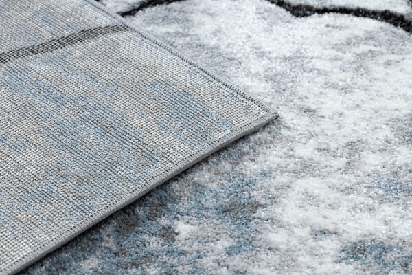 Tepih moderna COZY 8873 Cracks Puknuti beton - Strukturne, dvije razine flora svijetla Siva / plava