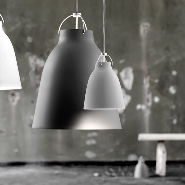 Viseće Svjetiljka FRITZ HANSEN, Caravaggio P1, prigušiv, Sivo, Dnevna soba, Metal, Dizajn