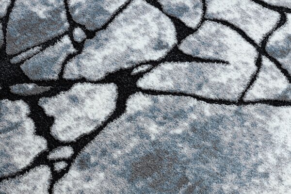 Tepih moderna COZY 8873 Cracks Puknuti beton - Strukturne, dvije razine flora svijetla Siva / plava