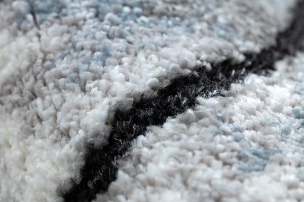 Tepih moderna COZY 8873 Cracks Puknuti beton - Strukturne, dvije razine flora svijetla Siva / plava