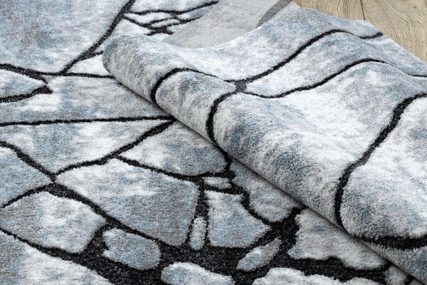 Tepih moderna COZY 8873 Cracks Puknuti beton - Strukturne, dvije razine flora svijetla Siva / plava