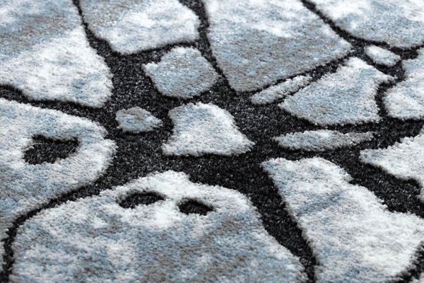 Tepih moderna COZY 8873 Cracks Puknuti beton - Strukturne, dvije razine flora svijetla Siva / plava