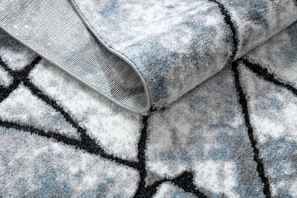 Tepih moderna COZY 8873 Cracks Puknuti beton - Strukturne, dvije razine flora svijetla Siva / plava
