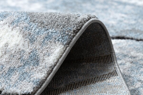 Tepih moderna COZY 8873 Cracks Puknuti beton - Strukturne, dvije razine flora svijetla Siva / plava