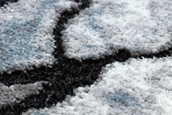 Tepih moderna COZY 8873 Cracks Puknuti beton - Strukturne, dvije razine flora svijetla Siva / plava