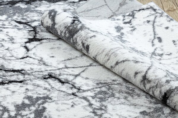 Tepih moderna COZY 8871 Marble, Mramor - Strukturiran, dvije razine flora Siva
