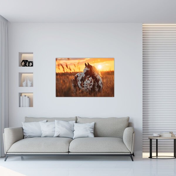 Slika - Konj pri zalasku sunca (90x60 cm)