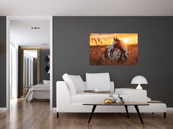 Slika - Konj pri zalasku sunca (90x60 cm)