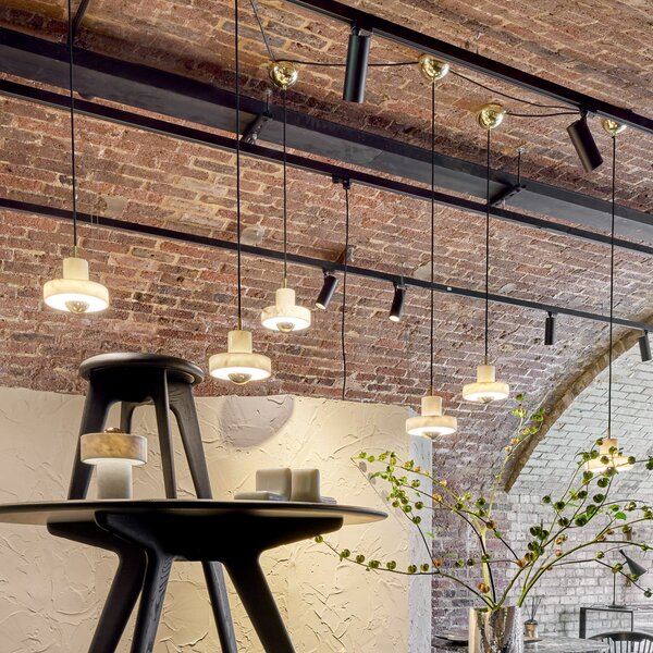 Viseće Svjetiljka Tom Dixon, Stone, prigušiv, Bijela, Dnevna soba, Mramor, Dizajn