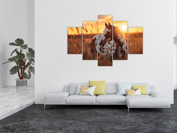 Slika - Konj pri zalasku sunca (150x105 cm)