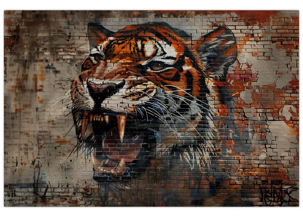 Slika - Tigar od cigle (90x60 cm)