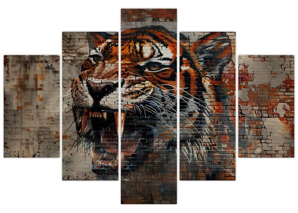 Slika - Tigar od cigle (150x105 cm)