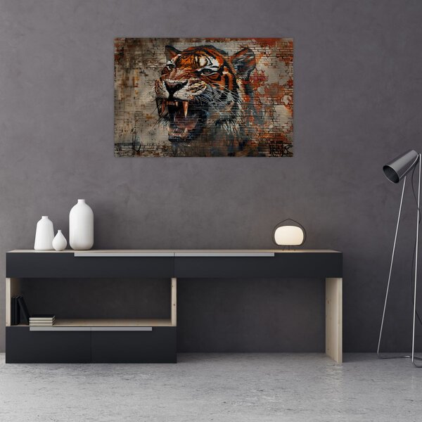 Slika - Tigar od cigle (90x60 cm)
