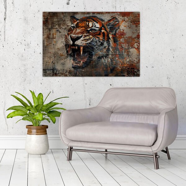 Slika - Tigar od cigle (90x60 cm)