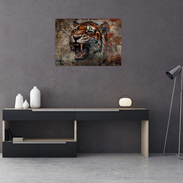 Slika - Tigar od cigle (70x50 cm)
