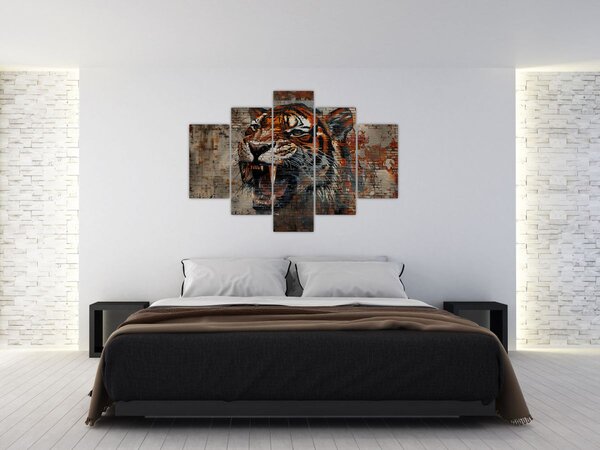 Slika - Tigar od cigle (150x105 cm)