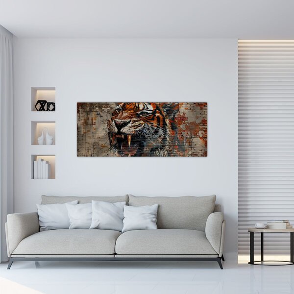 Slika - Tigar od cigle (120x50 cm)