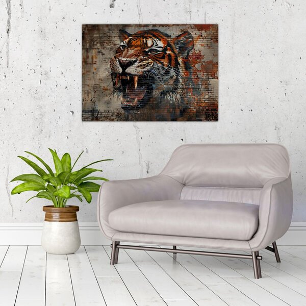 Slika - Tigar od cigle (70x50 cm)