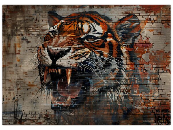 Slika - Tigar od cigle (70x50 cm)