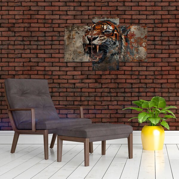 Slika - Tigar od cigle (90x60 cm)