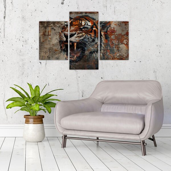 Slika - Tigar od cigle (90x60 cm)