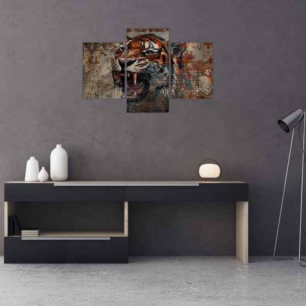 Slika - Tigar od cigle (90x60 cm)
