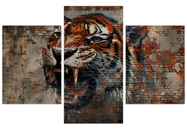 Slika - Tigar od cigle (90x60 cm)
