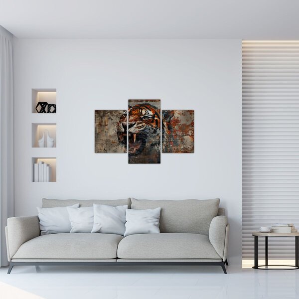 Slika - Tigar od cigle (90x60 cm)