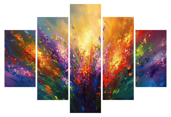 Slika - Apstrakcija cvijeća (150x105 cm)