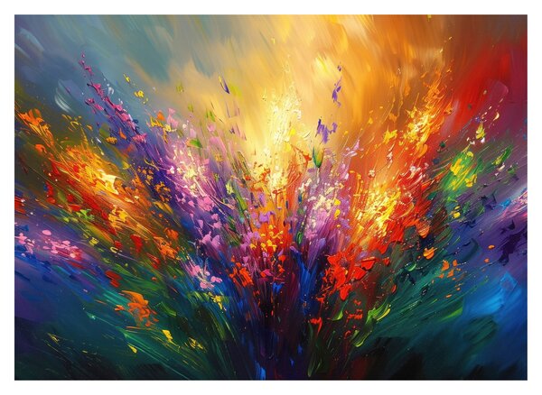 Slika - Apstrakcija cvijeća (70x50 cm)