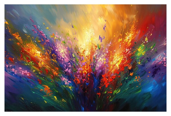 Slika - Apstrakcija cvijeća (90x60 cm)