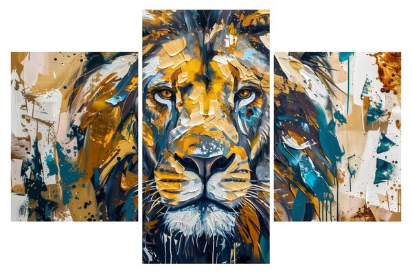 Slika - Apstraktna uljana slika s lavom (90x60 cm)