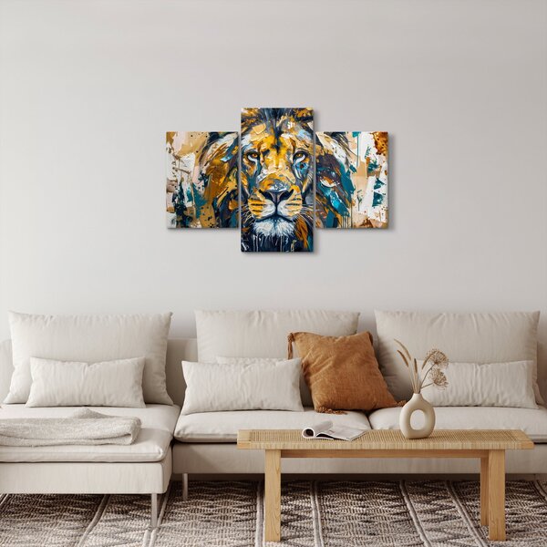 Slika - Apstraktna uljana slika s lavom (90x60 cm)