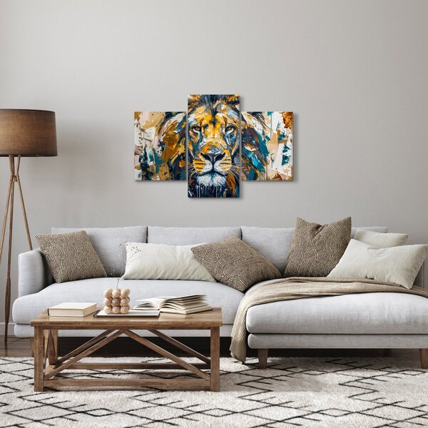 Slika - Apstraktna uljana slika s lavom (90x60 cm)
