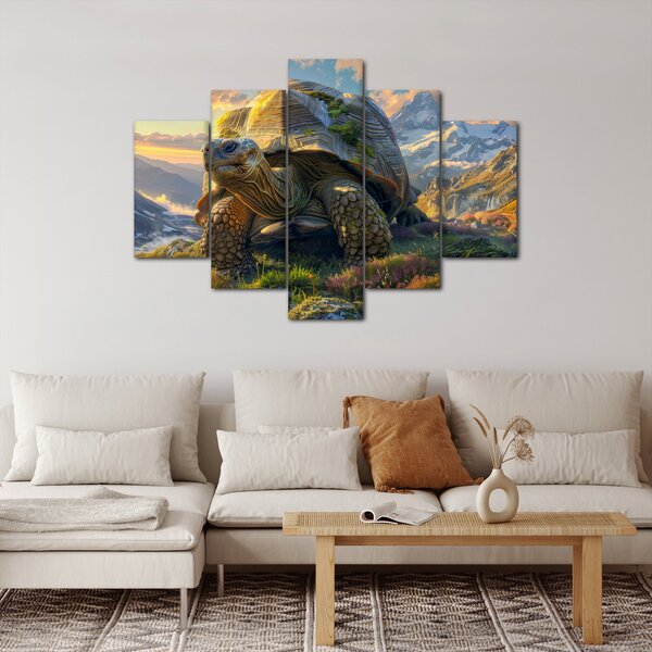 Slika - Kornjača i planinski krajolik (150x105 cm)