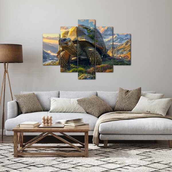 Slika - Kornjača i planinski krajolik (150x105 cm)