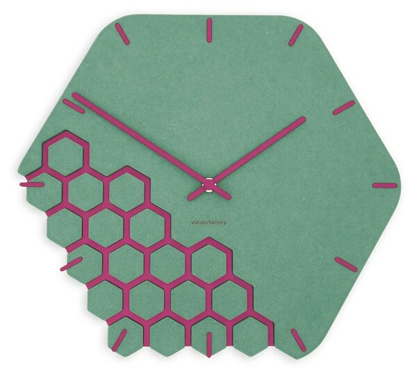 Zidni sat Luxhora Fragmenta Mint Green 11 boja kazaljki