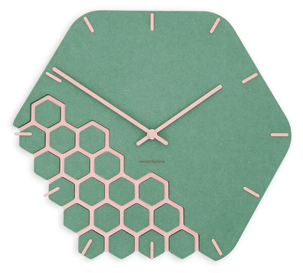 Zidni sat Luxhora Fragmenta Mint Green 11 boja kazaljki