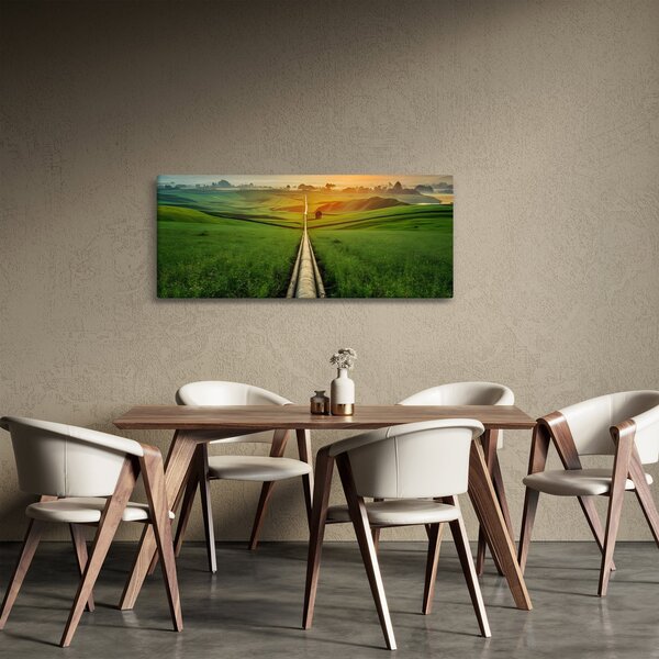 Slika - Izlazak sunca nad dolinom (120x50 cm)
